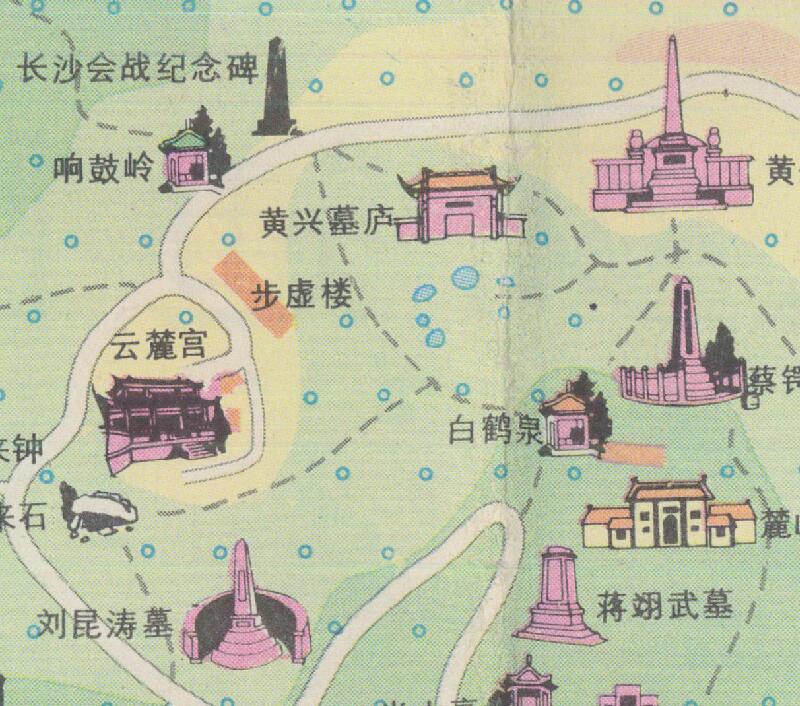 1992年《长沙旅游交通图》插图4 1992年《长沙旅游交通图》插图4